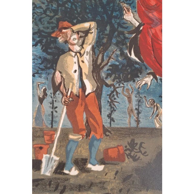 Modern Roland Oudot, Sodom and Gomorrah, 1945, Original Lithograph For Sale - Image 3 of 8