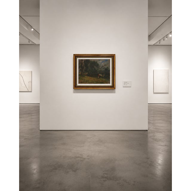 Adolf Lins, Landscape, 1890s-1910s, Oil on Panel, Framed For Sale - Image 6 of 8