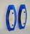 Mid-Century Modern Blue and White Acrylic Glass Wall Lamps, Italy, 1970s, Set of 2 For Sale - Image 12 of 18