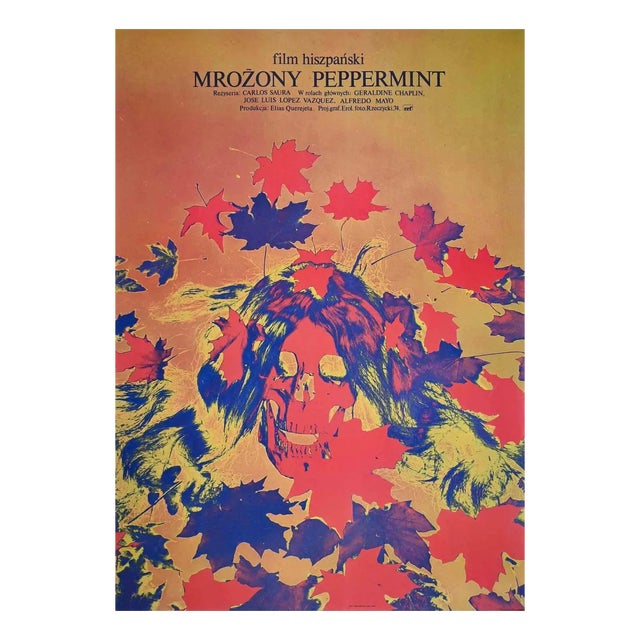 Vintage Mrozony Peppermint (Frozen Peppermint) Poster, 1970s For Sale