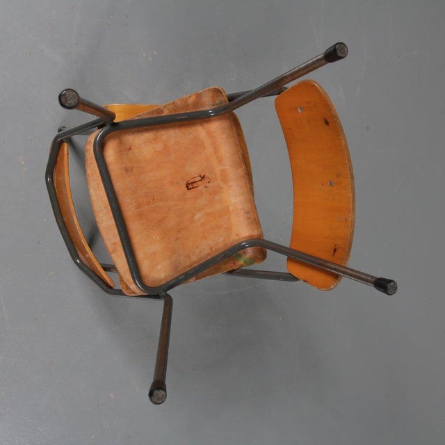 Dutch Industrial Children's Chair, 1950s For Sale - Image 5 of 9