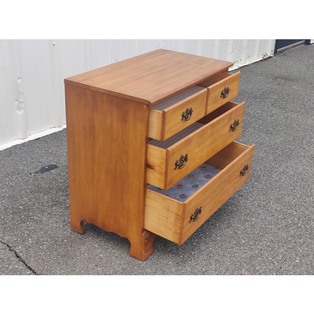 Mid-Century Chippendale Maple Chest of Drawers - A Pair For Sale - Image 9 of 11