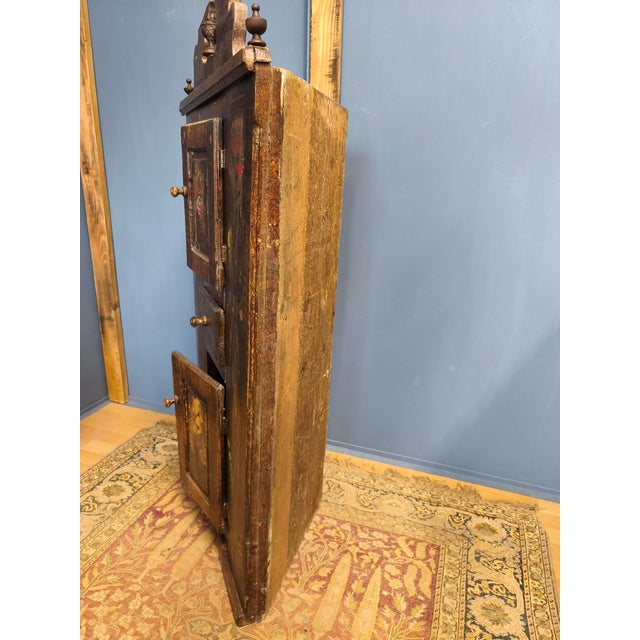 Antique Folk Corner Cabinet, 1850 For Sale - Image 16 of 18