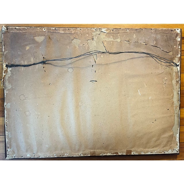 Green Antique 19th Century American Folk Art Needlework Textile Picture of a Peacock or Stylized Bird For Sale - Image 8 of 9