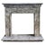 Fireplace in italian travertine marble. Early 21st century small fireplace from the early 2000s, used with a maximum width...