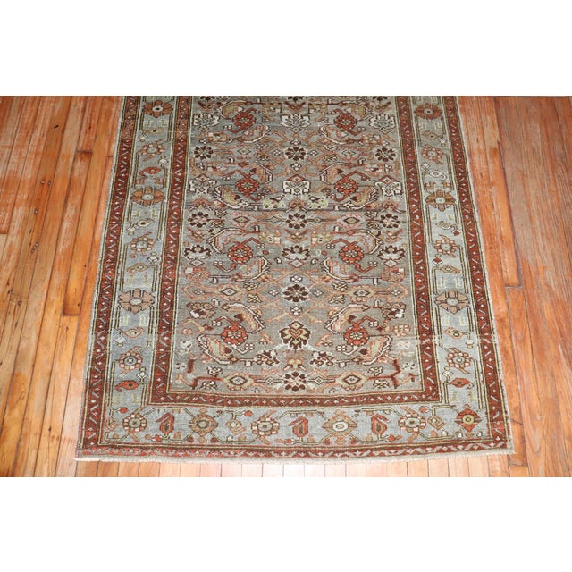 Early 20th Century Persian Malayer Wide Herati Runner rug no.j3378 For Sale - Image 5 of 10