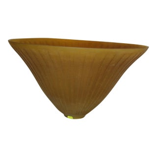 Mid-Century Modern Amber Glass Shade For Sale