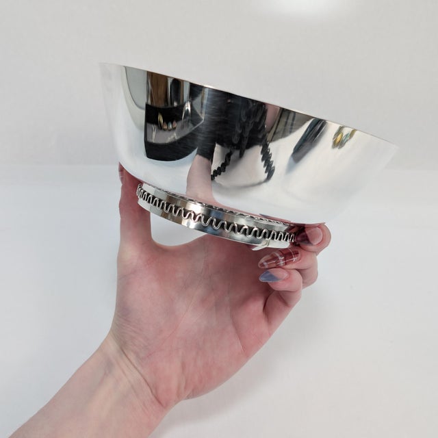 A fine signed Danish Modern silver bowl. Designed by Sigvard Bernadotte for Georg Jensen. In sterling silver. Pattern no....