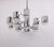 Metal Large Cubic Chrome and Acrylic Glass 17-Light Chandelier by Gaetano Sciolari, Italy, 1960s For Sale - Image 7 of 18