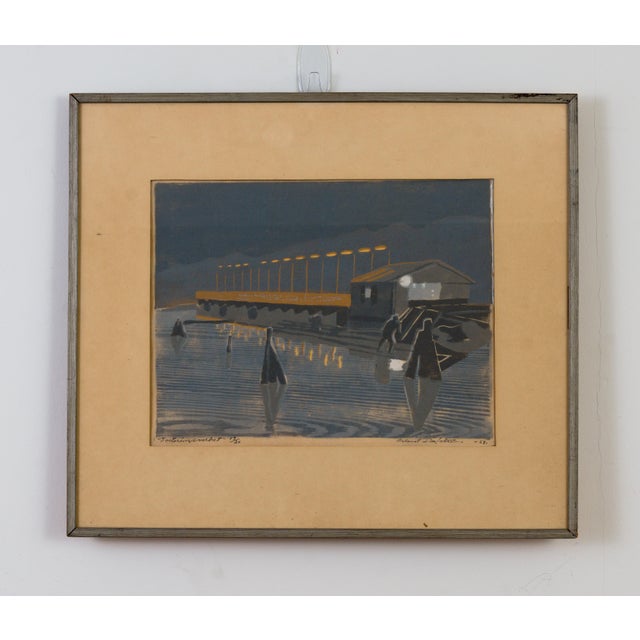 Roland Dufström, Sorteringsverket 13/20, 1963, Woodblock Print For Sale - Image 12 of 12