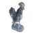 Vintage Rustic Cast Iron Rooster Garden Statuary For Sale