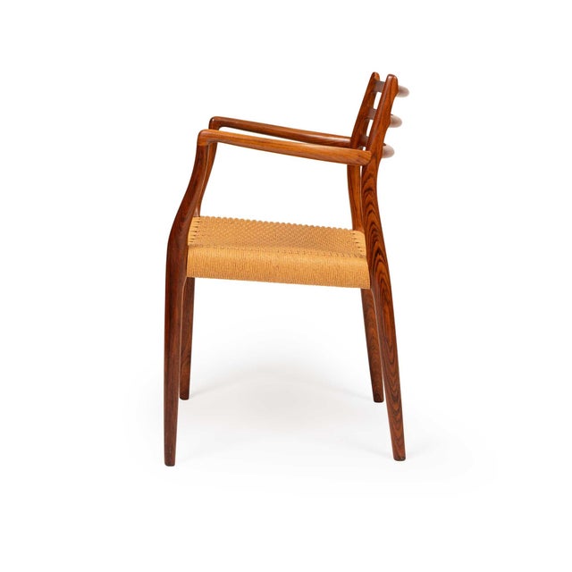 Vintage Niels Otto Møller Model 78 & 62 Dining Chairs – Rosewood Danish Cord Set of 8 For Sale - Image 12 of 16