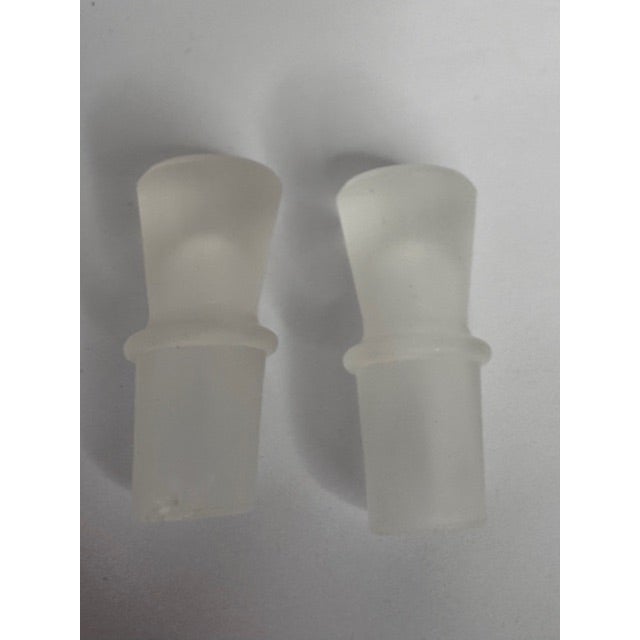 Vintage Frosted Glass Salad Set With Hand Painted Leaves – Bowl, Oil & Vinegar, Salt & Pepper - 5 pcs For Sale - Image 9 of 17