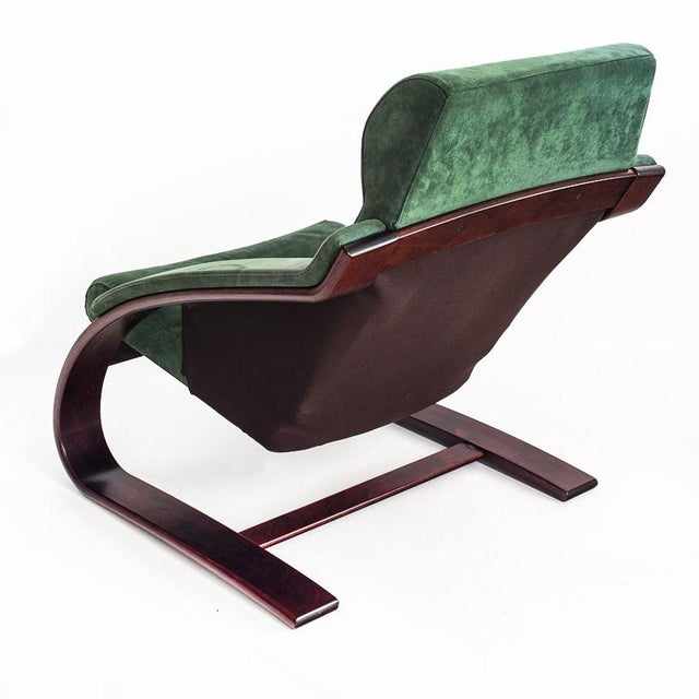 Mid-Century Modern Vintage Armchair in Alcantara by Åke Fribyter for Nelo Möbel, Sweden, 1990s For Sale - Image 3 of 12