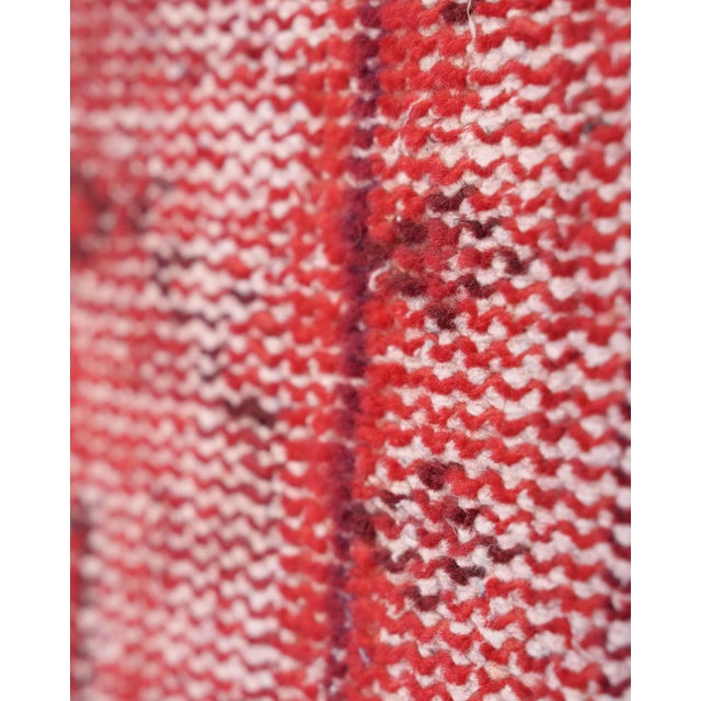 1970s Vintage Turkish Oushak Handmade Wool Cotton Red Area Rug For Sale - Image 11 of 11