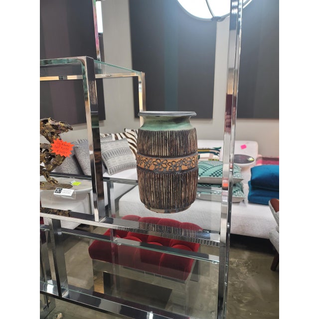 Terra Cotta Andrew Bergloff (1929 - 2015) Signed Ceramic Vase For Sale - Image 8 of 8