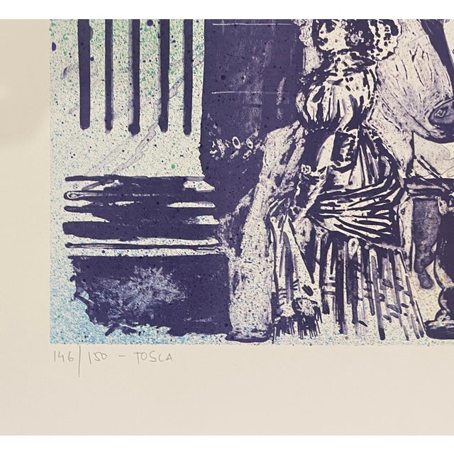 Traditional 1982 Joseph Pecsenke Tosca Puccini Opera Lithograph For Sale - Image 3 of 4