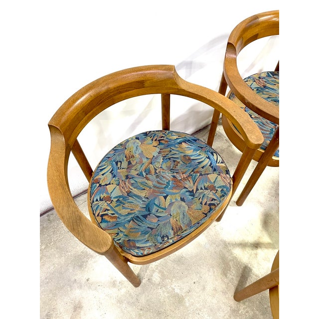1960s Danish Modern Dining Chairs by Henning Jensen & Torben Valeur M40 For Sale - Image 5 of 11
