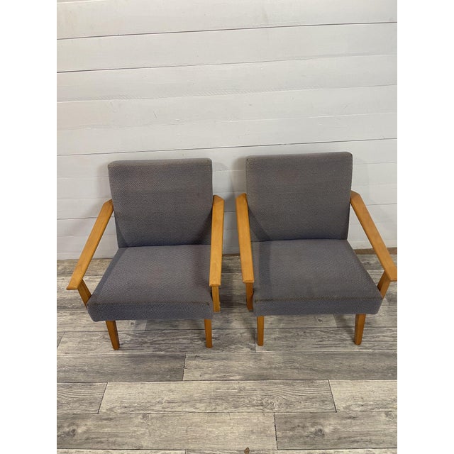 Vintage Chairs and Hocker by Tatra Nabytok, Czech Republic, 1970, Set of 3 For Sale - Image 4 of 9