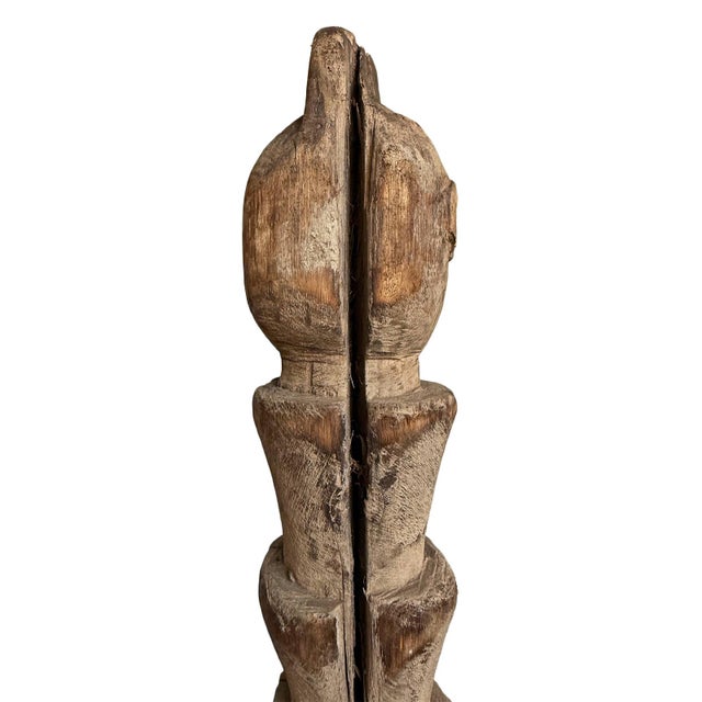 Wood Antique African Dinka Property Post Sculpture on Stand For Sale - Image 7 of 12