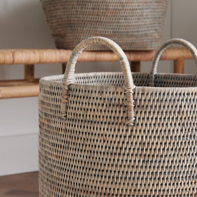 2020s Burma Rattan Orchard Baskets, Set Of 2 For Sale - Image 5 of 5