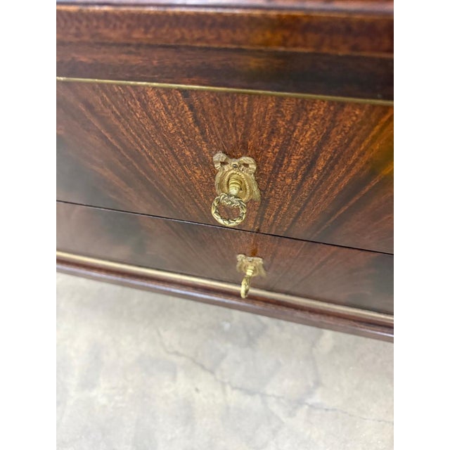 19th Century French Louis XVI Carrara Marble Top Chest of Drawer / Commodes For Sale - Image 9 of 17