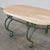 Metal Vintage Pink Marble and Green Wrought Iron Coffee Table, 1970s For Sale - Image 7 of 12
