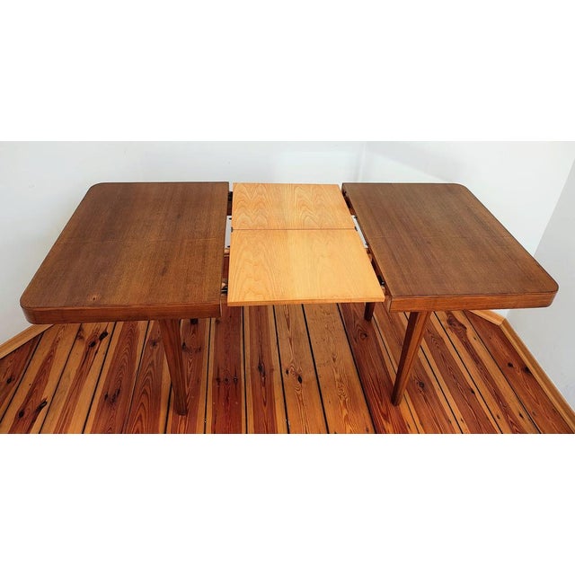 Czechoslovakian Extendable Table by J. Halabala for Jitona, 1960s For Sale - Image 12 of 18
