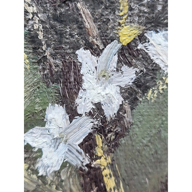 Ronald Davies Canadian Woodland Wildflower Oil Painting, Framed, Mid-20th Century For Sale - Image 10 of 18