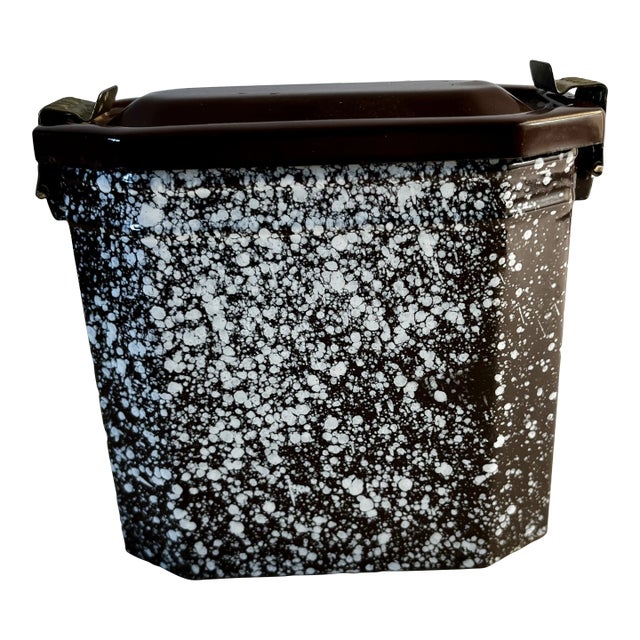 1920 French Enamel Lunch Carrier For Sale