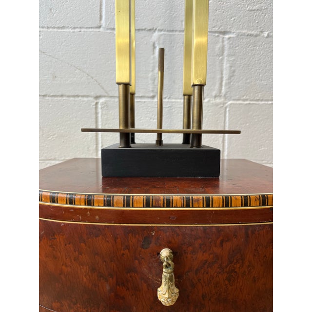 1970s Tommi Parzinger for Stiffel Campaign Style Brass or Bronze Lamp For Sale - Image 5 of 9