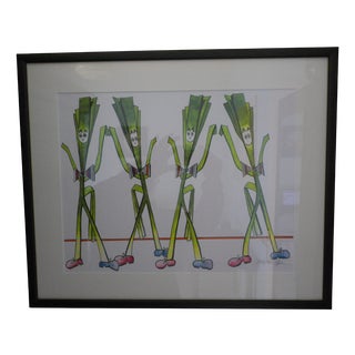 Claude Beauvois, Figurative Composition, 1980s, Watercolor For Sale