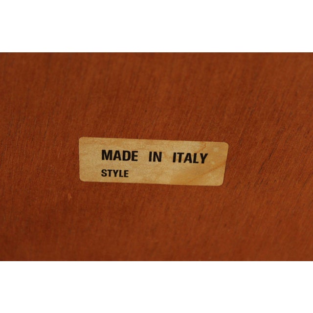 Late 20th Century Italian Made Empire Style Round Burlwood Pedestal Center Table For Sale - Image 18 of 18