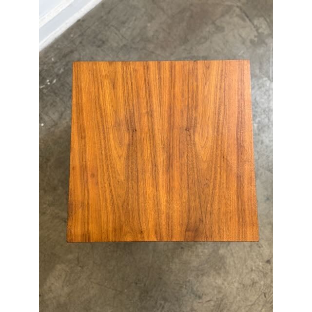 Wood 1950s Solid Walnut End Table For Sale - Image 7 of 7