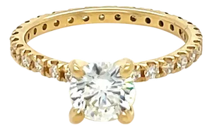 GIA Yellow Gold Diamond Solitaire Ring 1.25ct