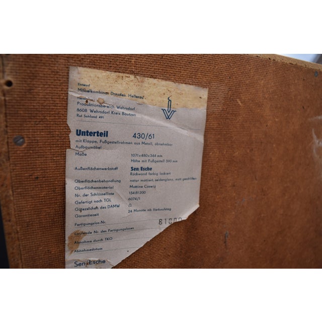 Wood Vintage Sideboard in Ash Wood from Veb Deutsche Werkstätten Hellerau, 1962 For Sale - Image 7 of 8