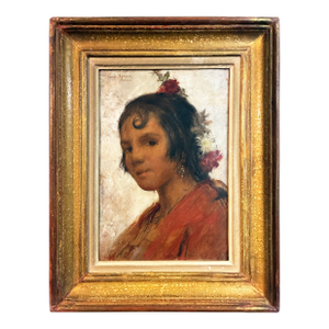 Late 19th Century Emmanuel (Many) Benner, Une Jeune Femme De Grenade (Grenada), Framed