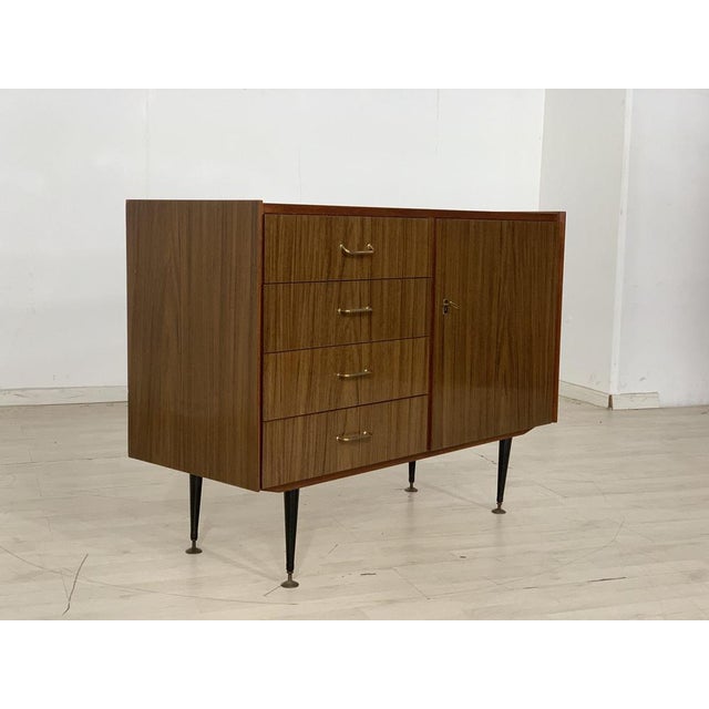 Mid-Century German Commode in Wood For Sale - Image 3 of 12