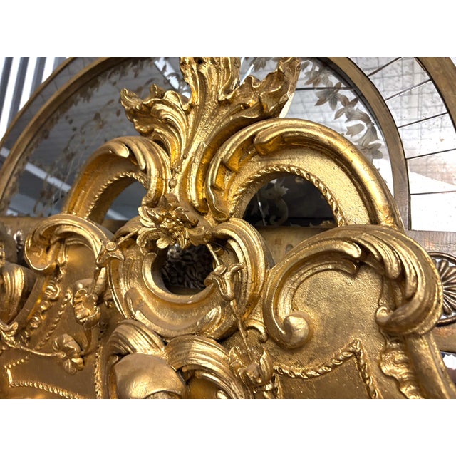 Monumental 19th-Century Rococo Revival Giltwood Pier Mirror &Amp; Matching Console, C. 1860–1875 For Sale - Image 9 of 13