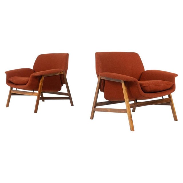 Mod. 849 Armchairs attributed to Gianfranco Frattini for Cassina, 1950s, Set of 2 For Sale - Image 15 of 15