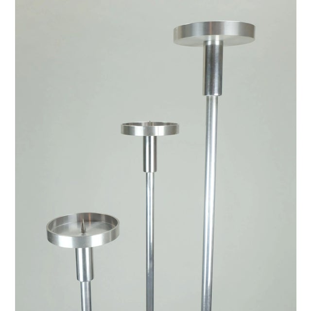Very rare large candle holder from the 1970s. It consists of 3 stainless steel tubes which are connected to each other by...