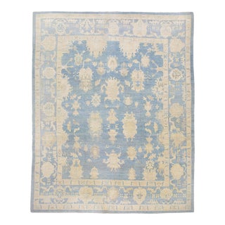 Modern Turkish Oushak Rug 14'2" x 17'10" For Sale
