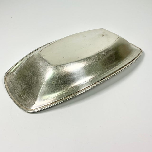 Early 20th C. Antique Art Deco English Chippendale Silverplate Bread Tray or Relish Dish. For Sale - Image 10 of 12