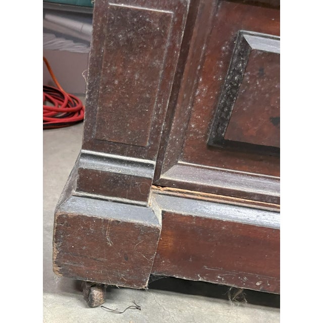 Large Victorian/ Dresser With Marble Top For Sale - Image 13 of 13