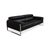 Modern Romeo 2-Seater Sofa in Black Leather and Chrome from Calia For Sale - Image 3 of 17