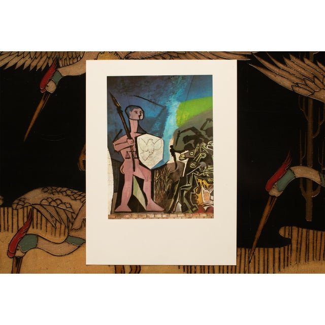 Pablo Picasso 1971 After Pablo Picasso "War and Peace", Period Parisian Full-Color Print For Sale - Image 4 of 8