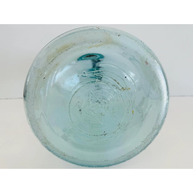 1910s Vintage Large Glass Bottle With Metal Handle For Sale - Image 5 of 5