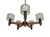 Teak and Textured Glass Chandelier by Carl Fagerlund for Orrefors, 1960s For Sale - Image 14 of 16