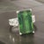 Natural Tourmaline White Sapphire Ring 6.75 14k WG 21.03 TCW Certified For Sale - Image 4 of 18