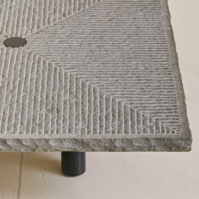 ‘Strada’ Stone Coffee Table Attributed to Giulio Lazzotti for Mageia, 1981 For Sale In Chicago - Image 6 of 8